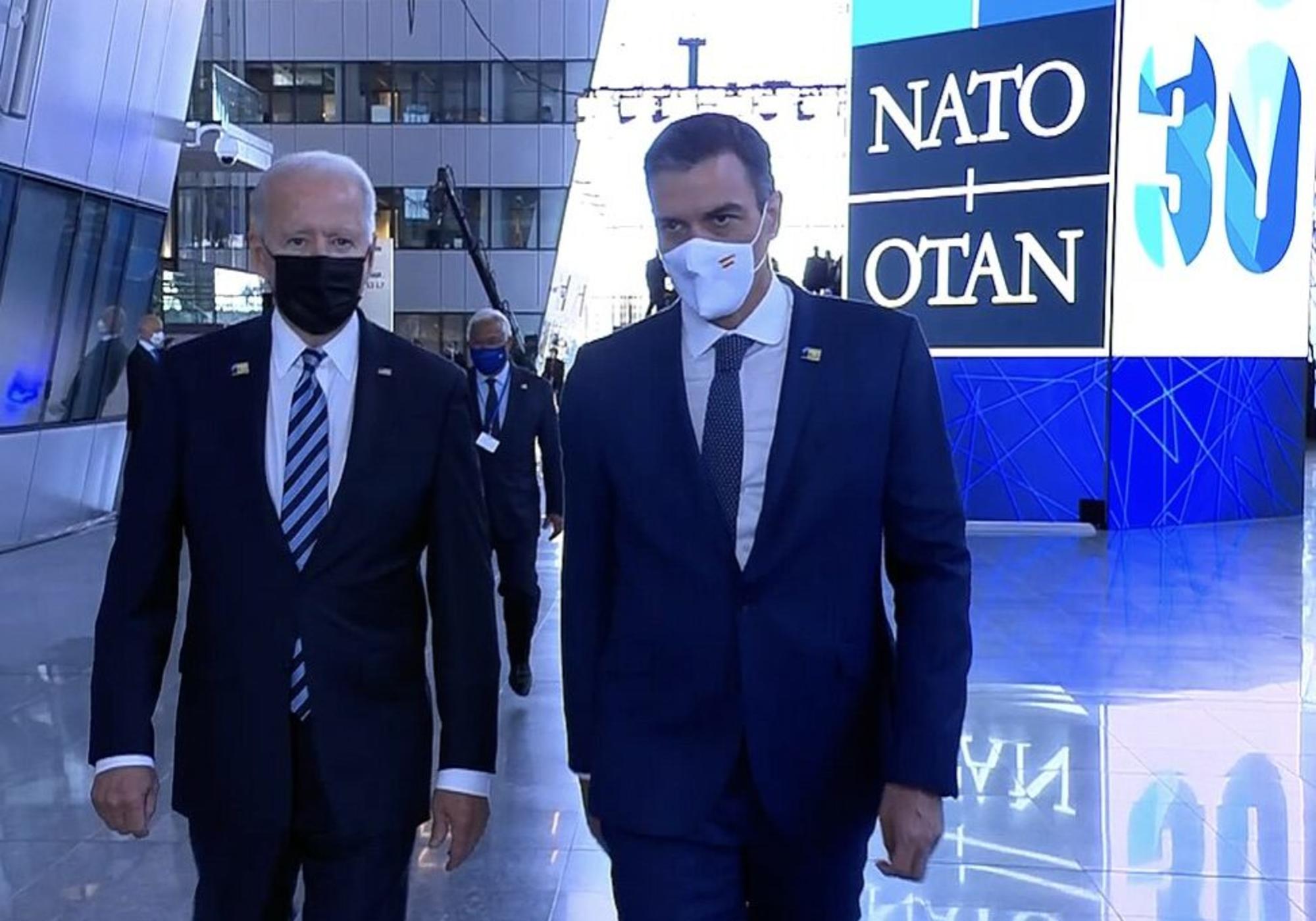 El presidente de Estados Unidos, Joe Biden, y el presidente español, Pedro Sánchez, en 2021. Fuente: Beyond Nuclear